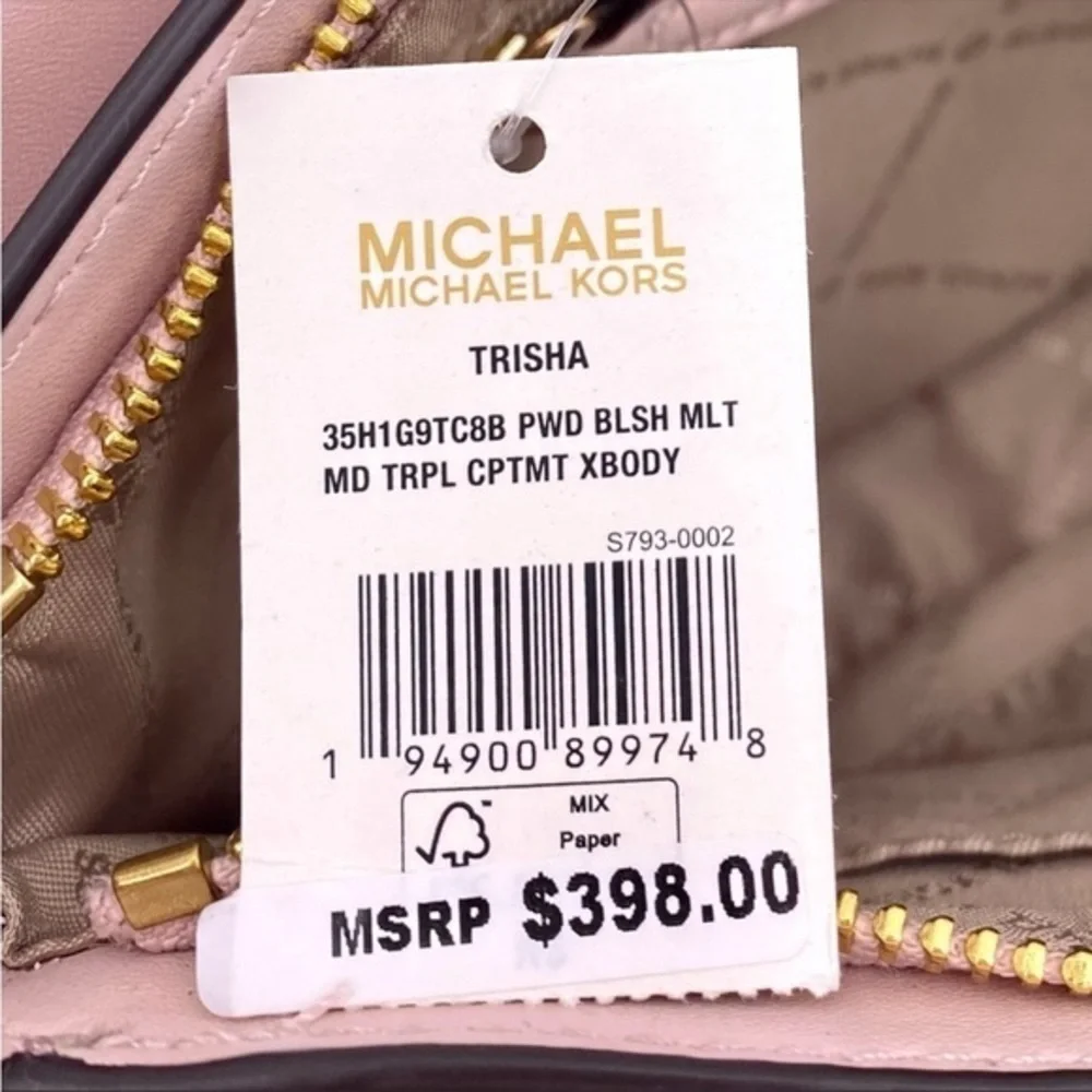 Michael Kors Trisha Medium Logo Crossbody Bag - Picture 15 of 15